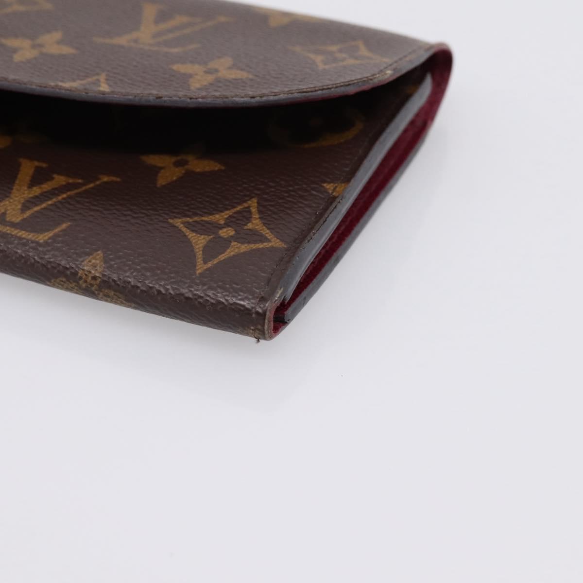 LOUIS VUITTON Monogram Portefeuille Emilie Wallet Fuchsia M60697 Auth BA15262