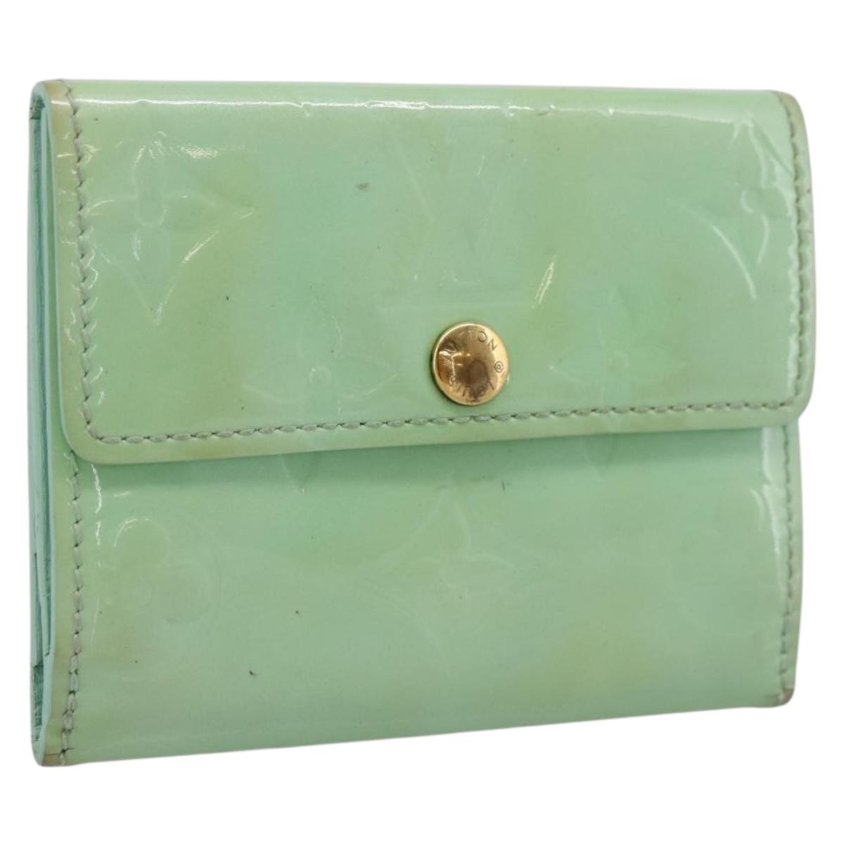 LOUIS VUITTON Monogram Vernis Ludlow Coin Purse Peppermint M91321 Auth BA15263