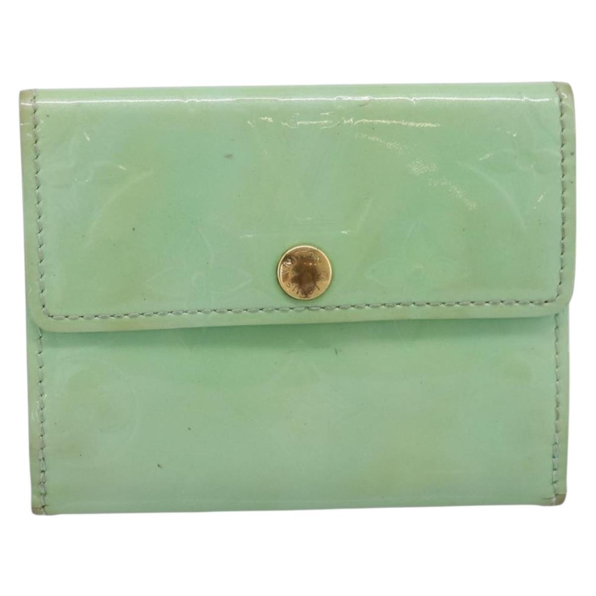 LOUIS VUITTON Monogram Vernis Ludlow Coin Purse Peppermint M91321 Auth BA15263