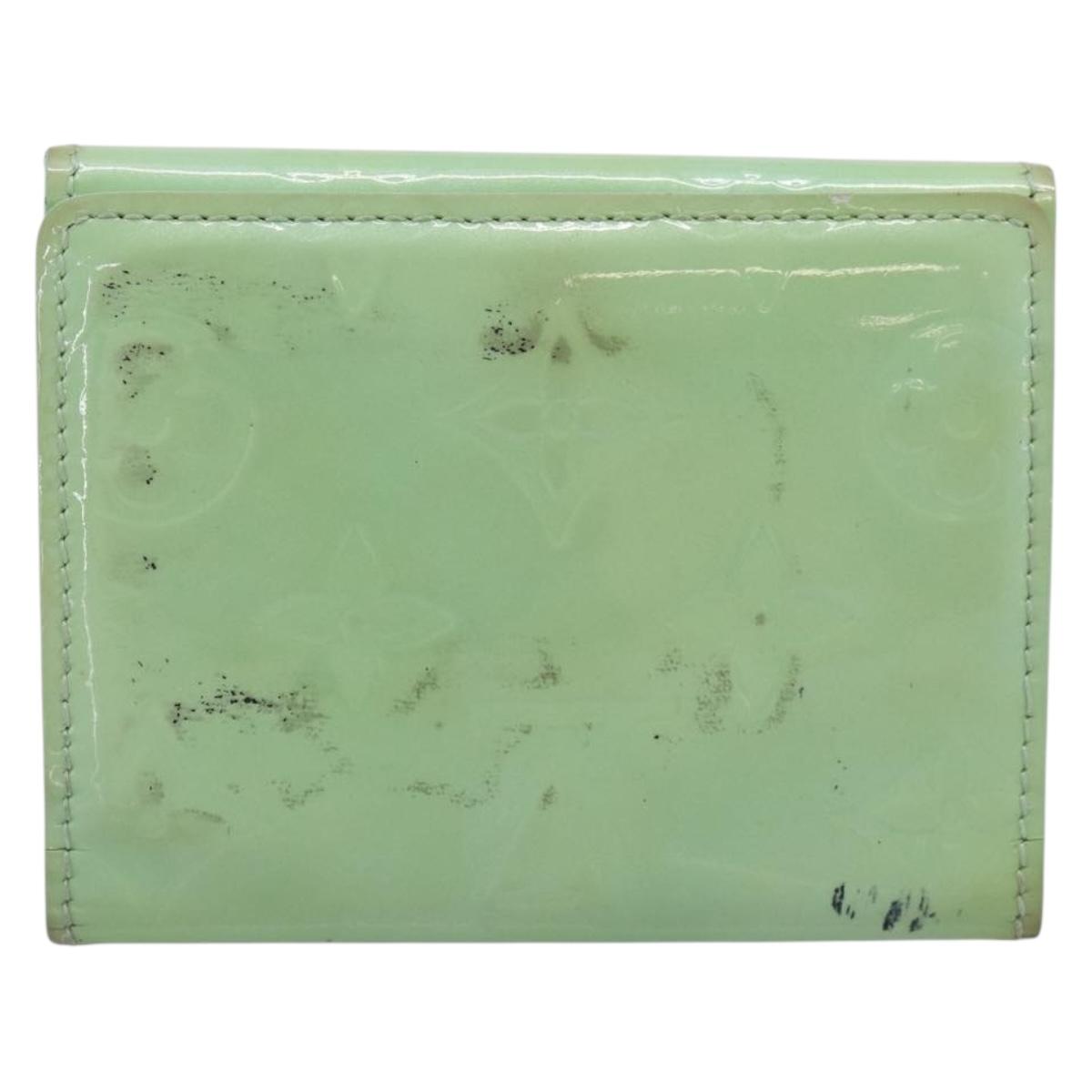 LOUIS VUITTON Monogram Vernis Ludlow Coin Purse Peppermint M91321 Auth BA15263
