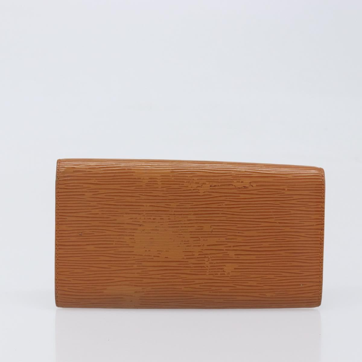 LOUIS VUITTON Epi Wallet 3 Set Red Yellow LV Auth BA15268
