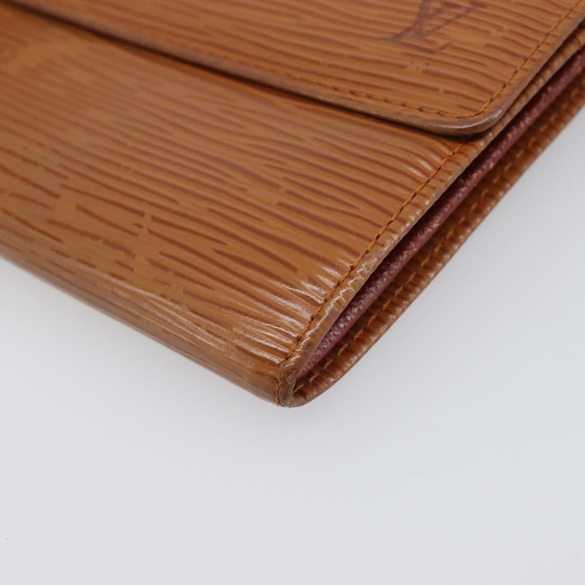 LOUIS VUITTON Epi Wallet 3 Set Red Yellow LV Auth BA15268