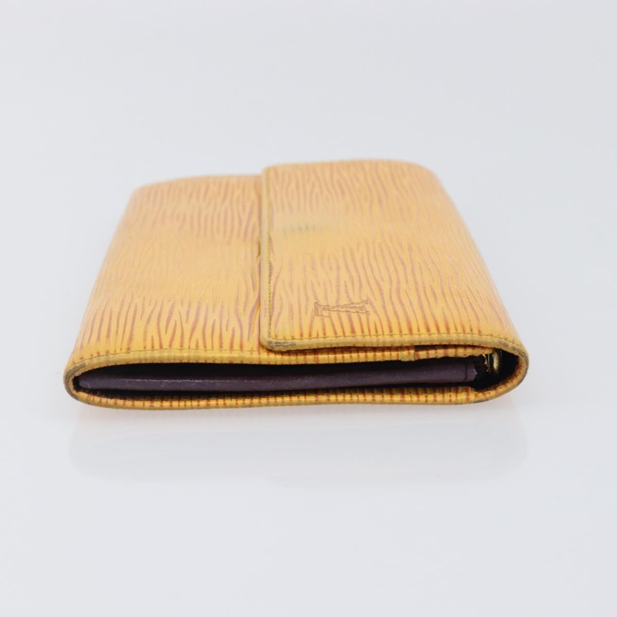 LOUIS VUITTON Epi Wallet 3 Set Red Yellow LV Auth BA15268