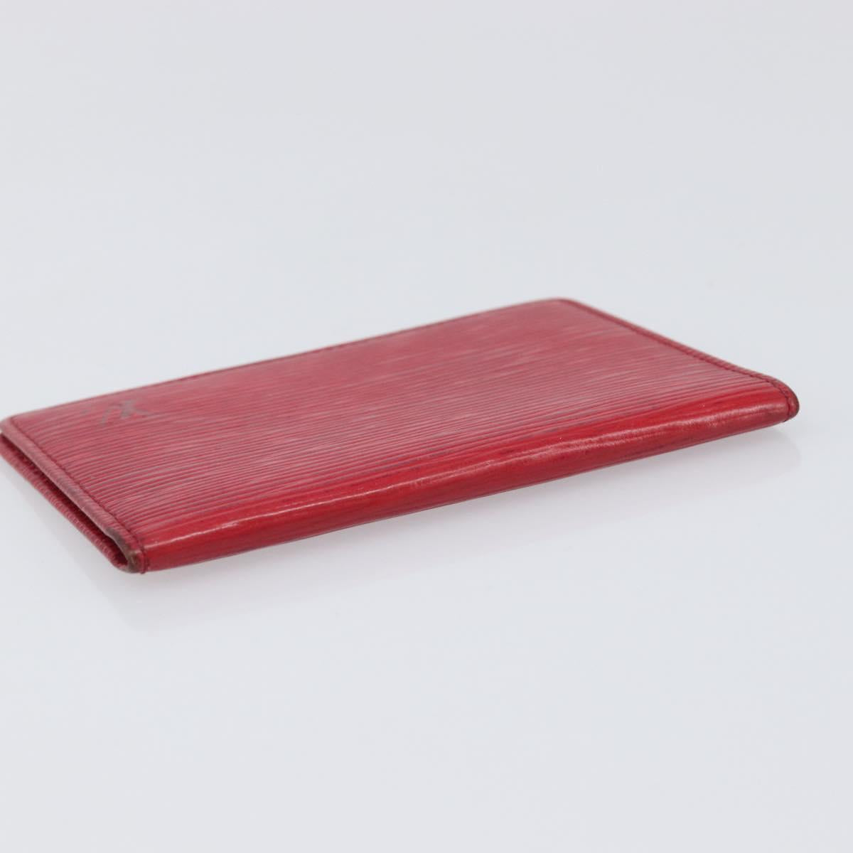 LOUIS VUITTON Epi Wallet 3 Set Red Yellow LV Auth BA15268