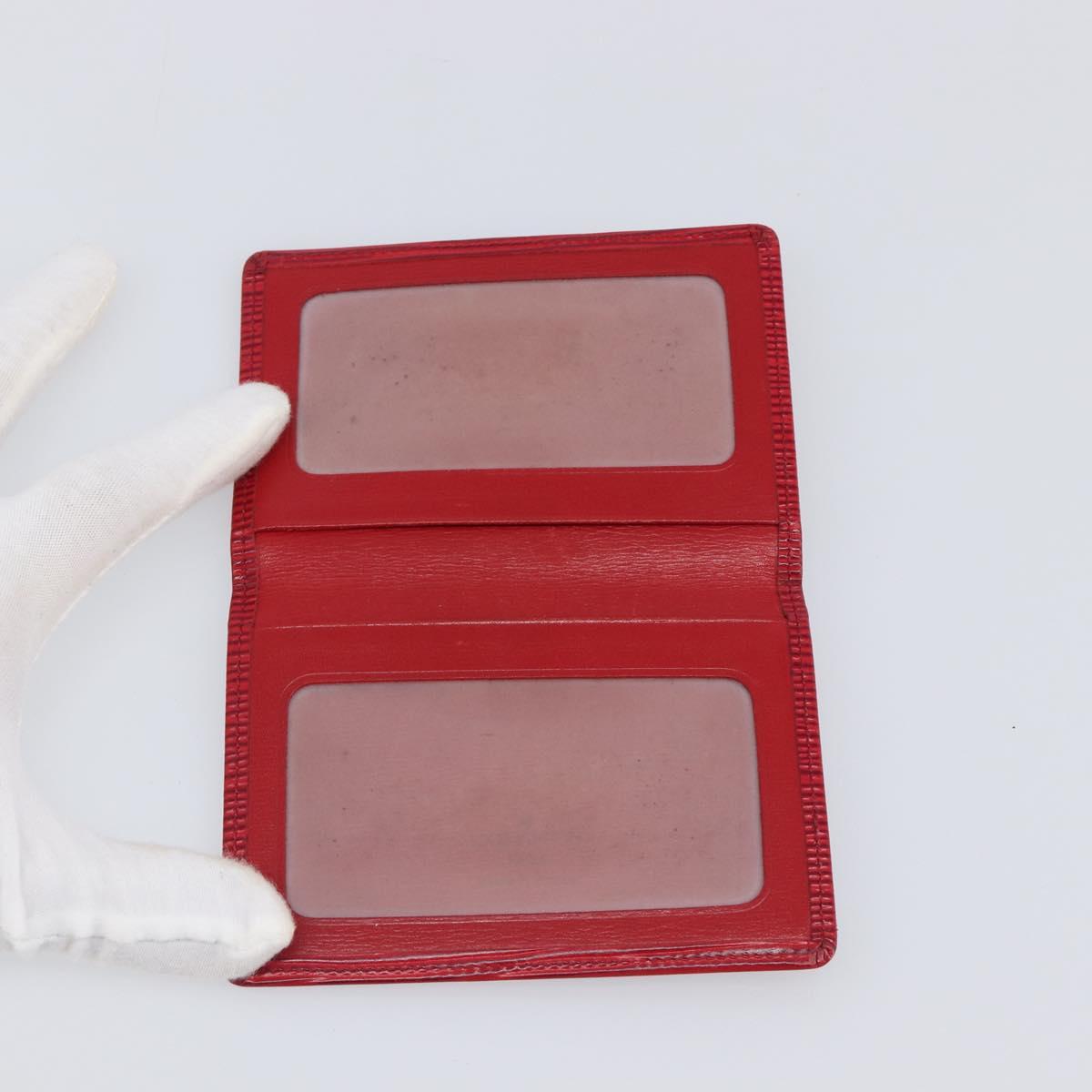 LOUIS VUITTON Epi Wallet 3 Set Red Yellow LV Auth BA15268