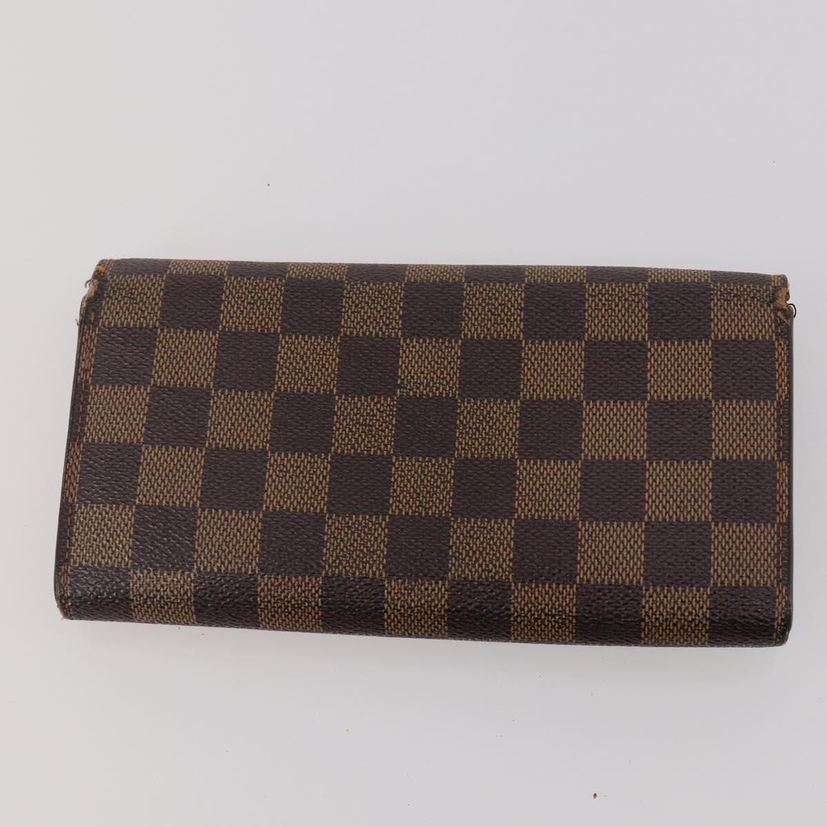 LOUIS VUITTON Monogram Damier Ebene Wallet 4 Set LV Auth BA15269