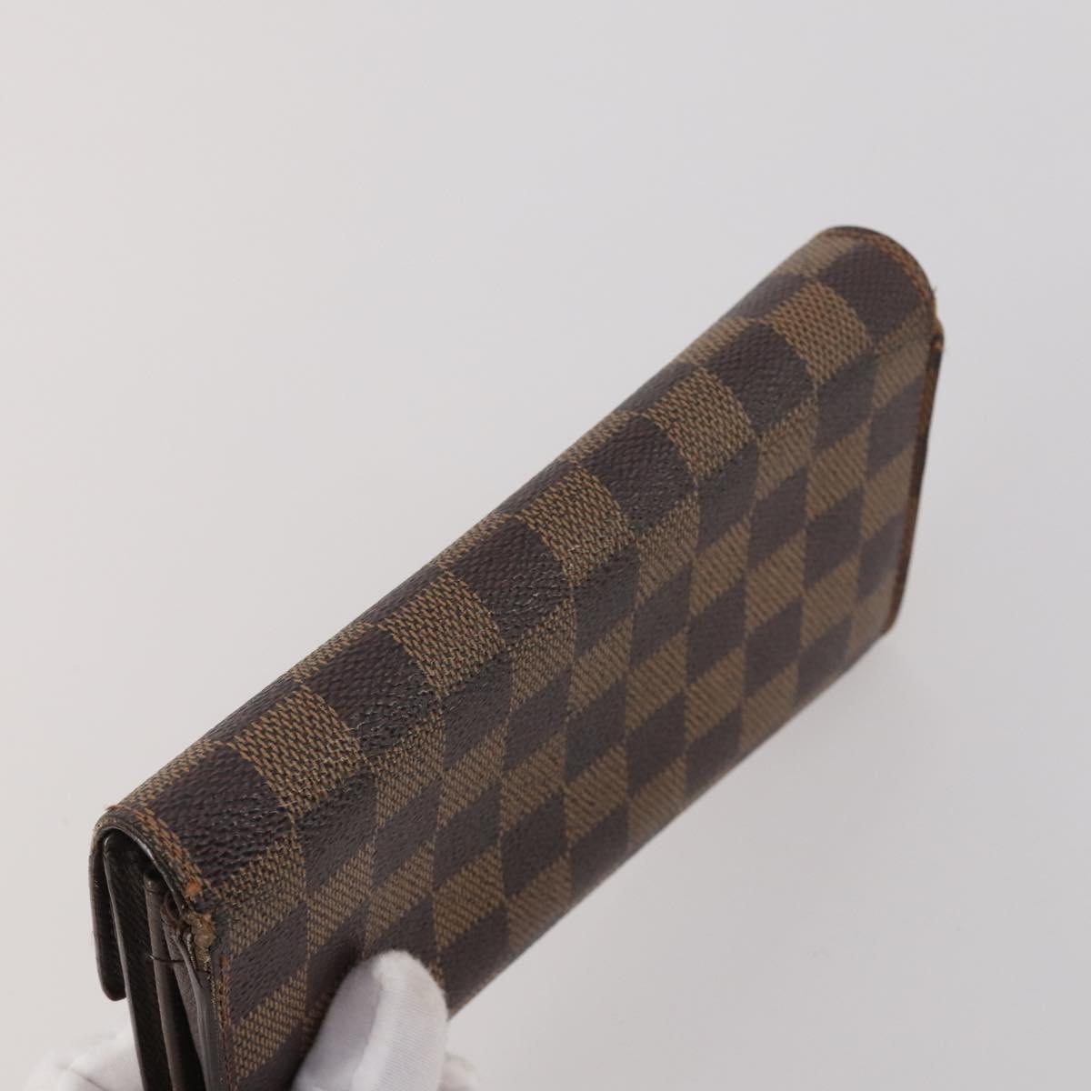LOUIS VUITTON Monogram Damier Ebene Wallet 4 Set LV Auth BA15269