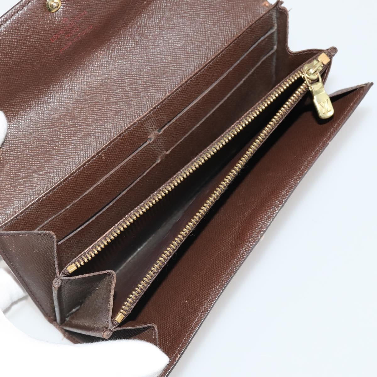 LOUIS VUITTON Monogram Damier Ebene Wallet 4 Set LV Auth BA15269
