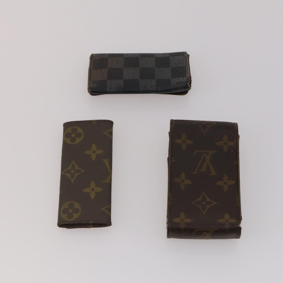 LOUIS VUITTON Monogram Damier Ebene Wallet Damier Grafitte 6 Set LV Auth BA15270