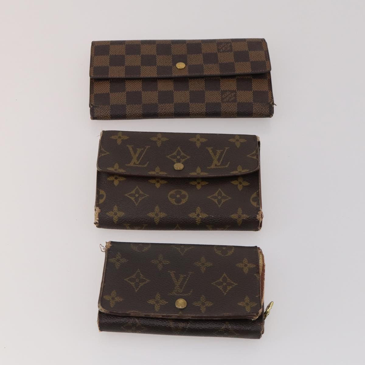 LOUIS VUITTON Monogram Damier Ebene Wallet Damier Grafitte 6 Set LV Auth BA15270