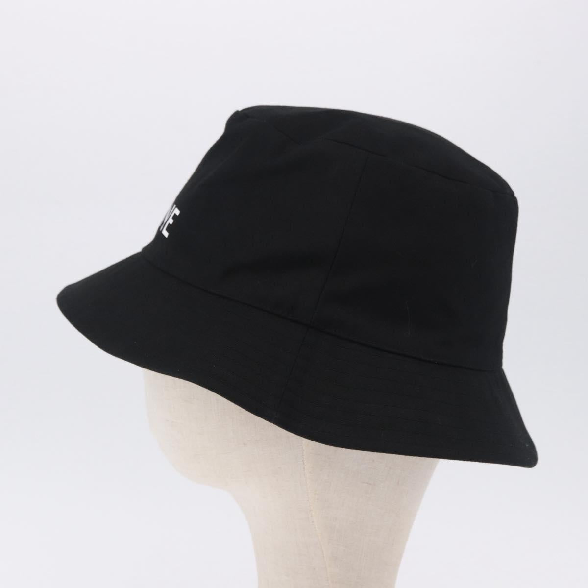 CELINE Bucket Hat Cotton M Black Auth BA15277M