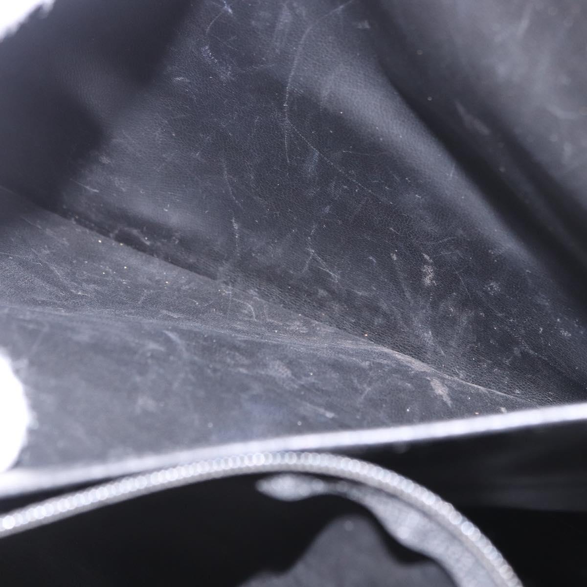 CHANEL COCO Mark Tote Bag Pile White Black CC Auth BA15283