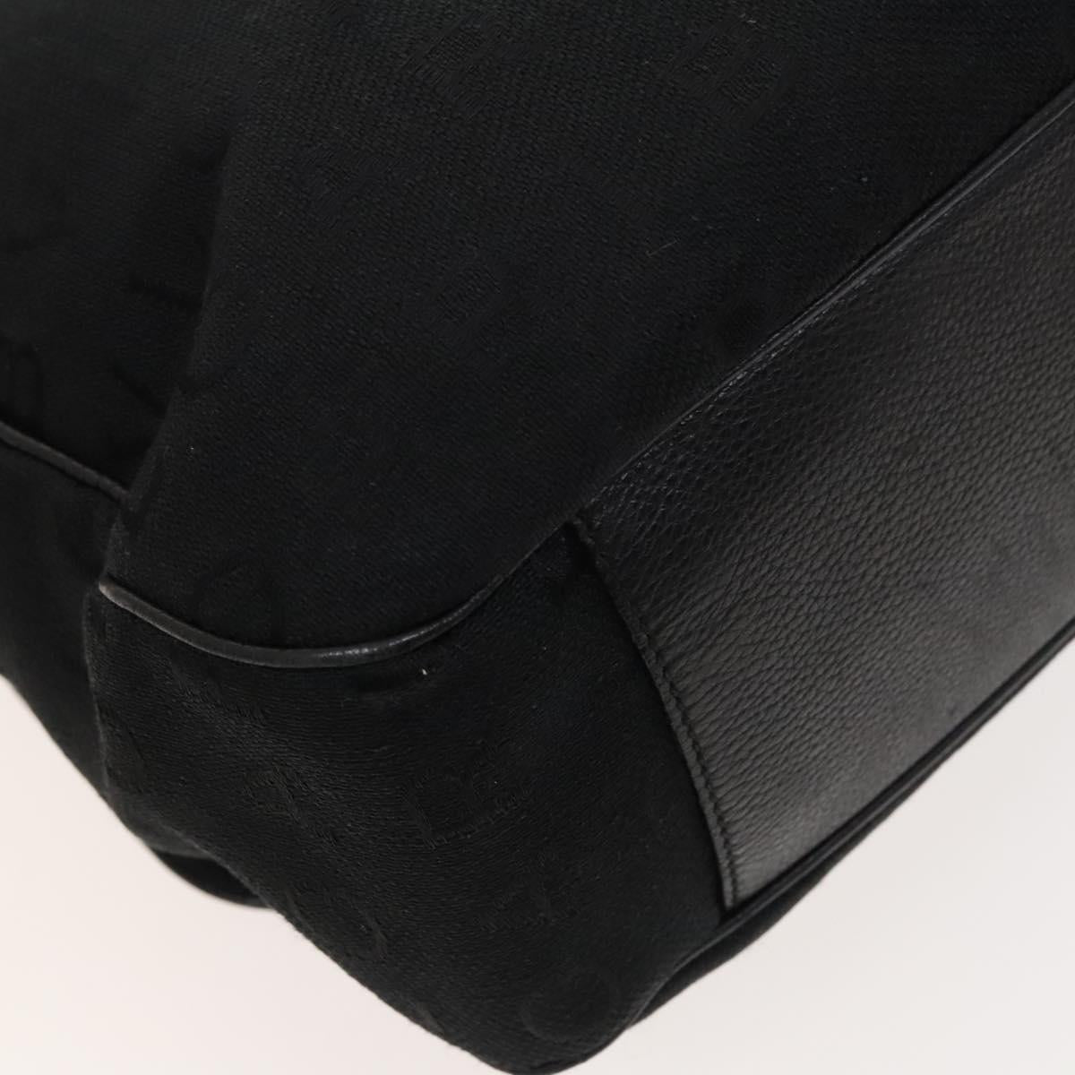 BVLGARI Logo Mania Shoulder Bag Canvas Black Auth BA1529