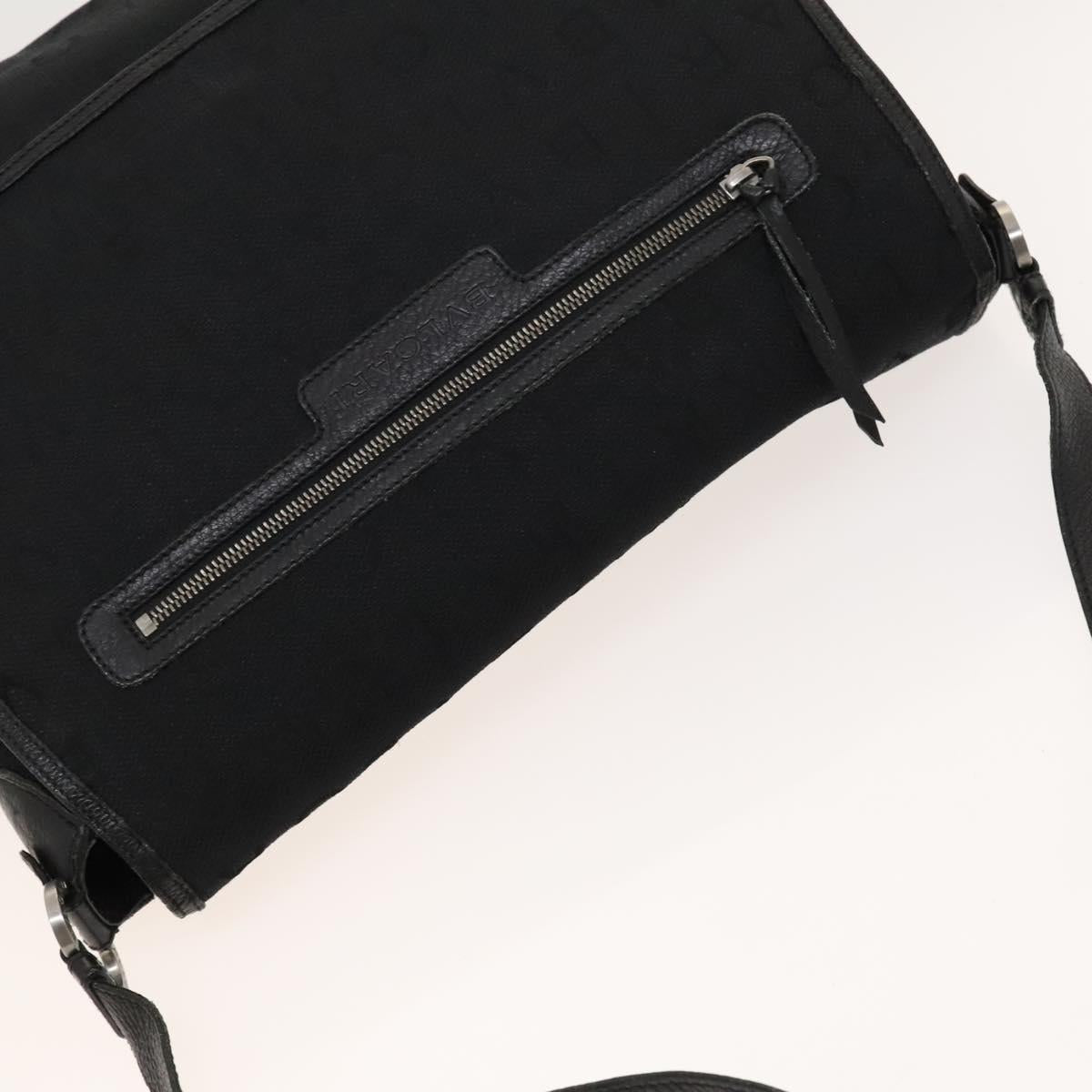 BVLGARI Logo Mania Shoulder Bag Canvas Black Auth BA1529