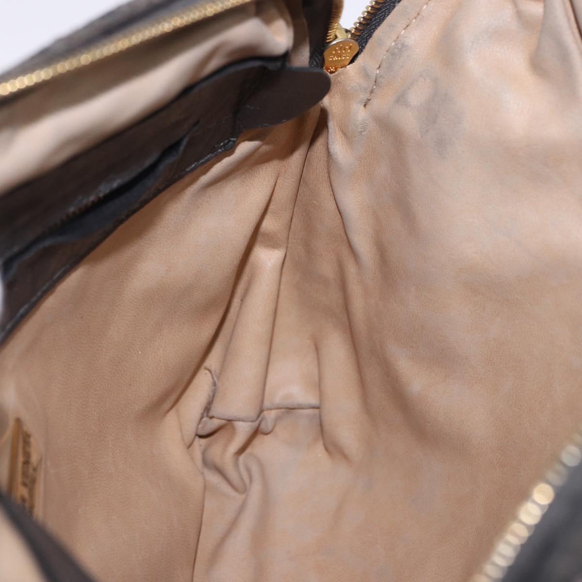 BOTTEGA VENETA INTRECCIATO Shoulder Bag Leather Silver Gold Tone Auth BA15290