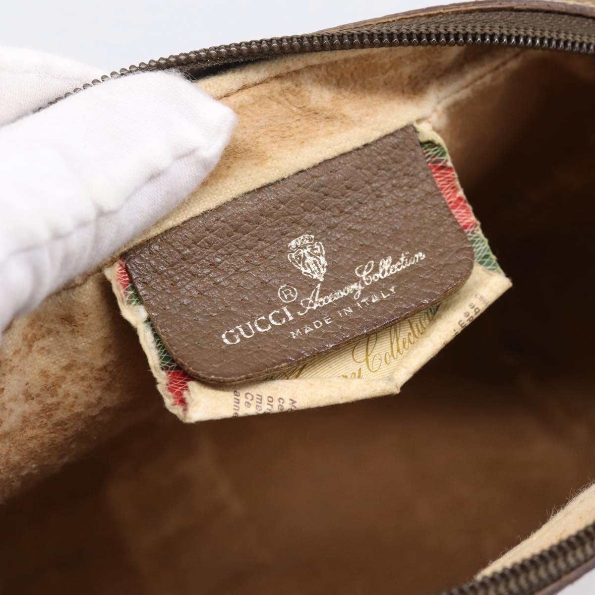 GUCCI GG Supreme Web Sherry Line Clutch Bag PVC Beige 89 01 012 Auth BA15298