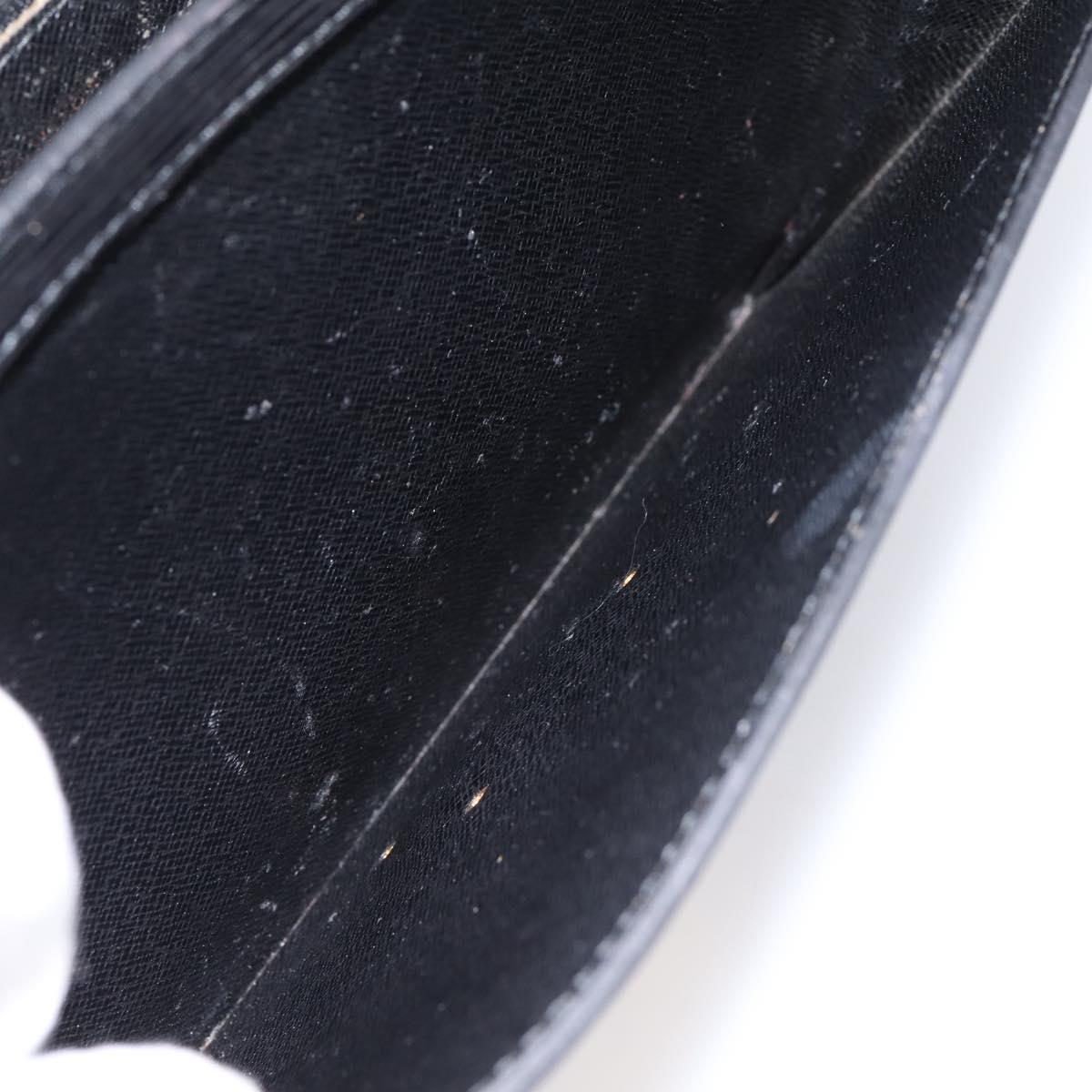 LOUIS VUITTON Epi Sellier Dragonne Clutch Bag Black M52612 LV Auth BA15301