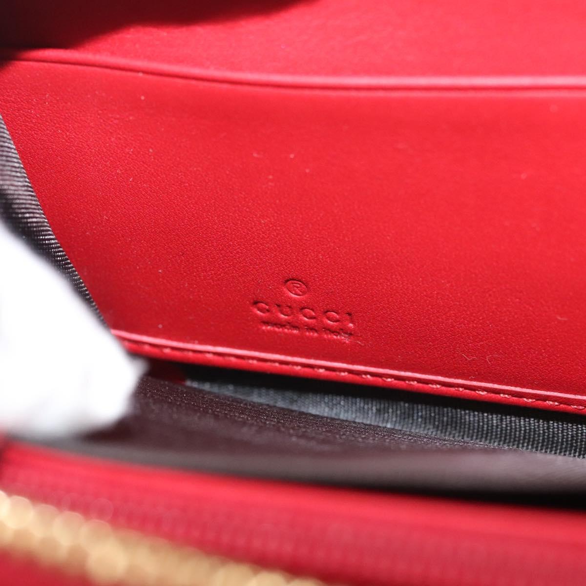 GUCCI Bamboo Long Wallet Leather Red 453158 Auth BA1531