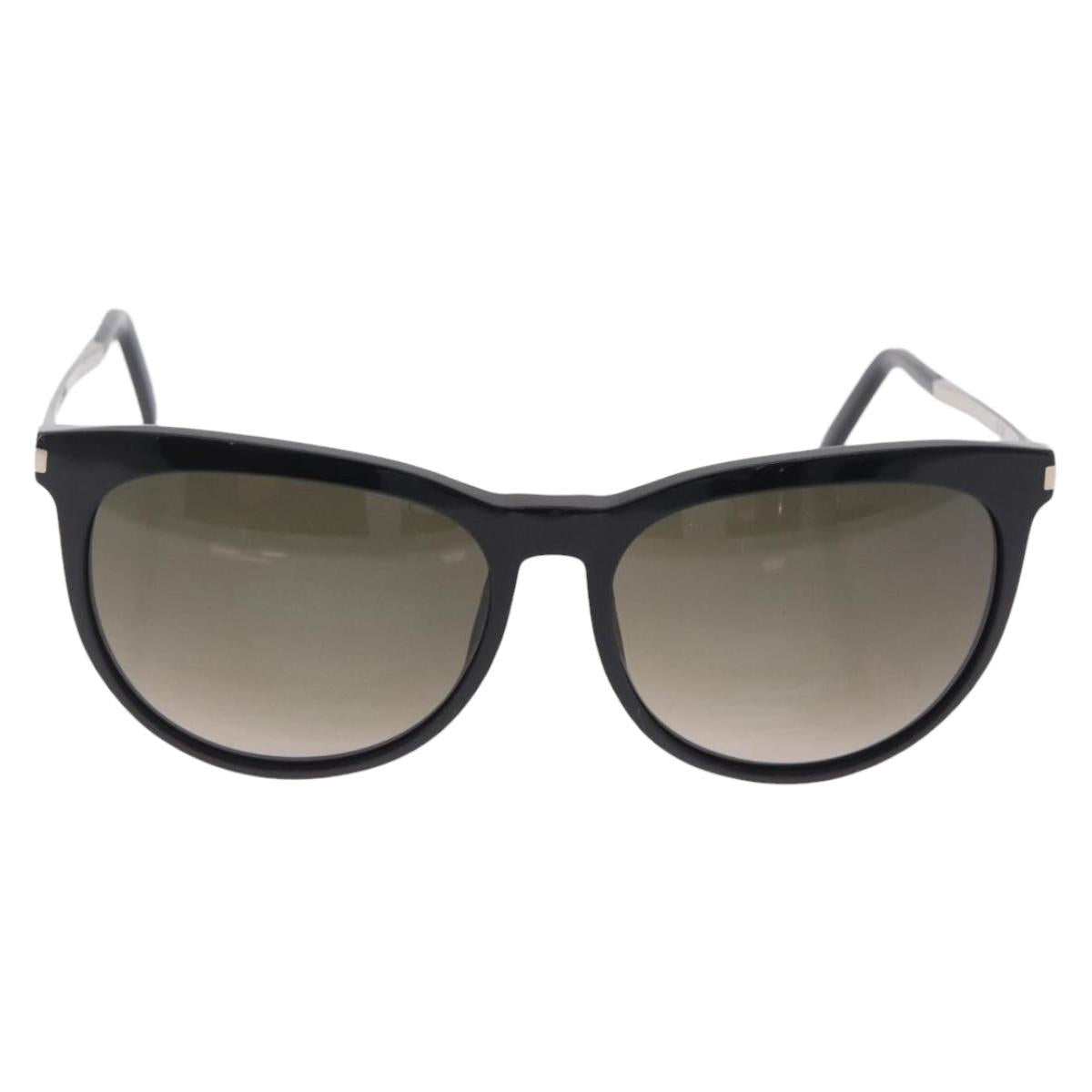 SAINT LAURENT Sunglasses Plastic Black Silver Auth BA15311