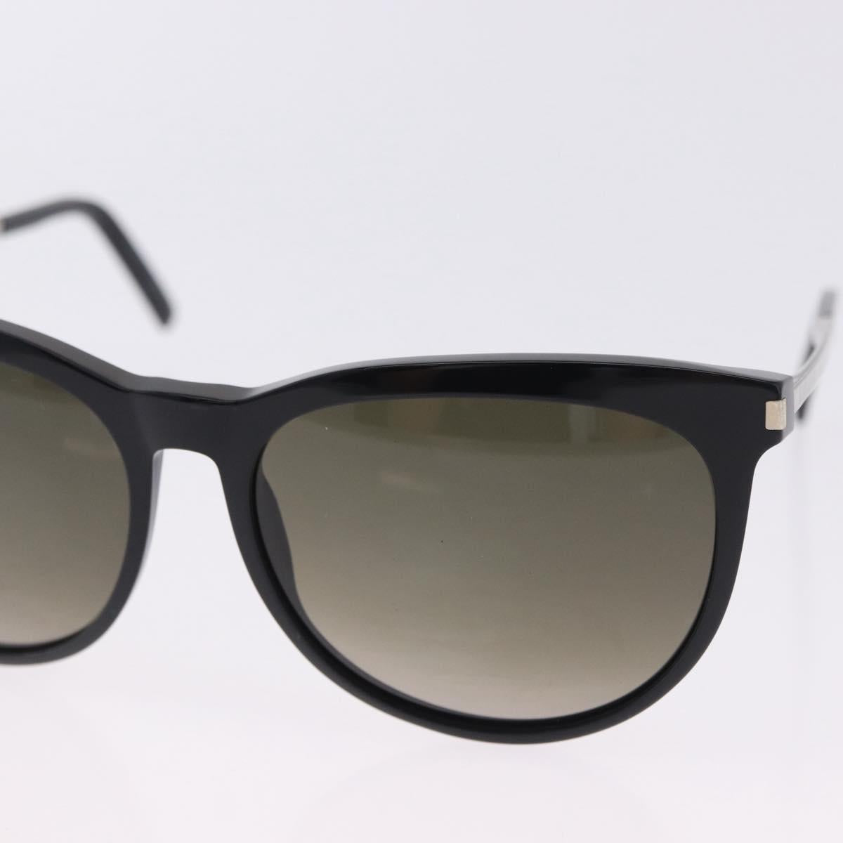 SAINT LAURENT Sunglasses Plastic Black Silver Auth BA15311