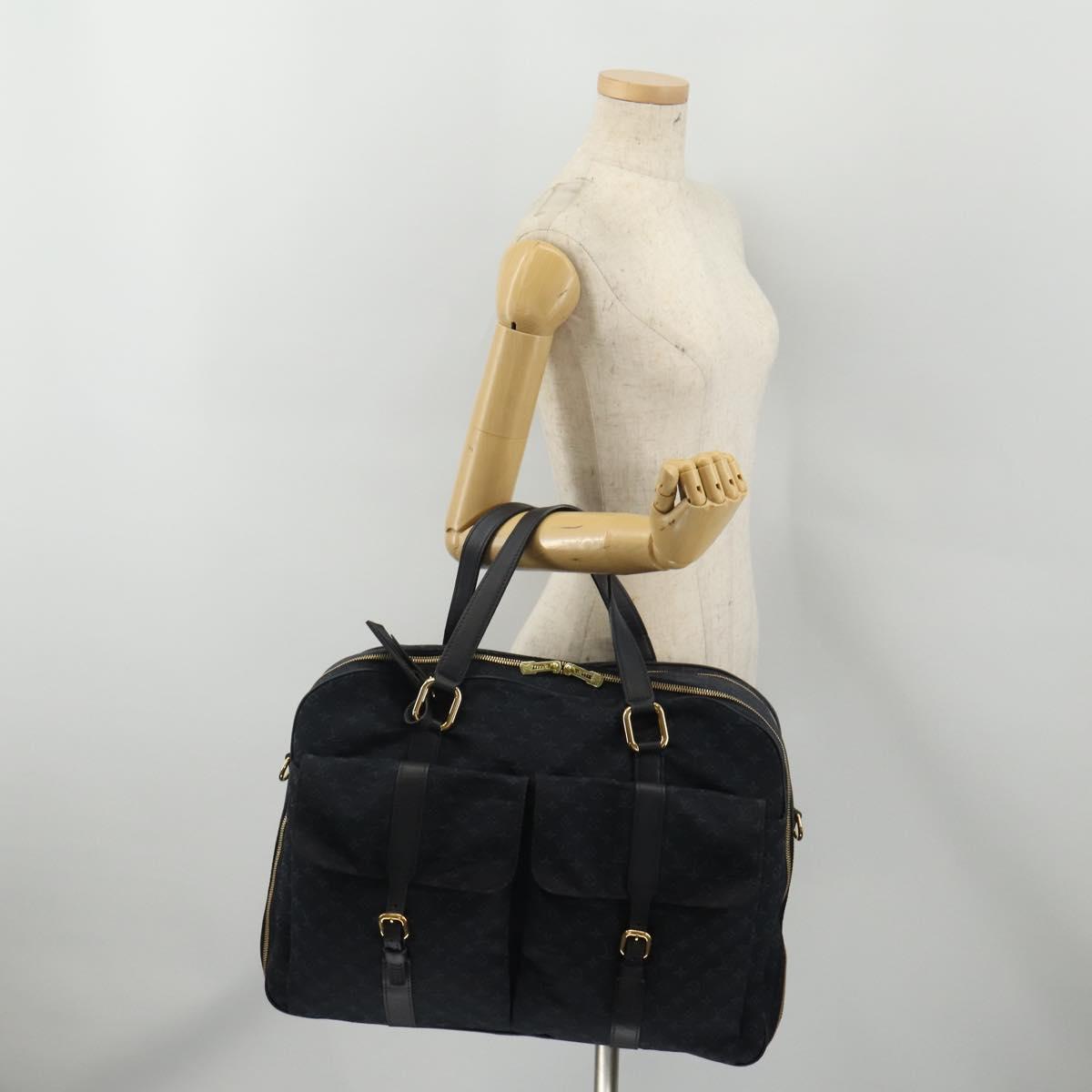 LOUIS VUITTON Monogram Mini Claudine Boston Bag TST Blue M42331 LV Auth BA15312