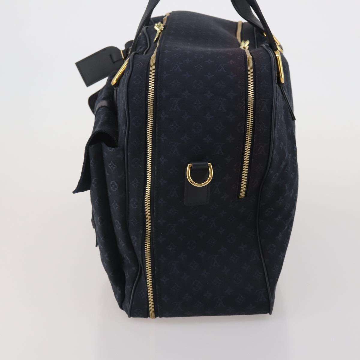 LOUIS VUITTON Monogram Mini Claudine Boston Bag TST Blue M42331 LV Auth BA15312