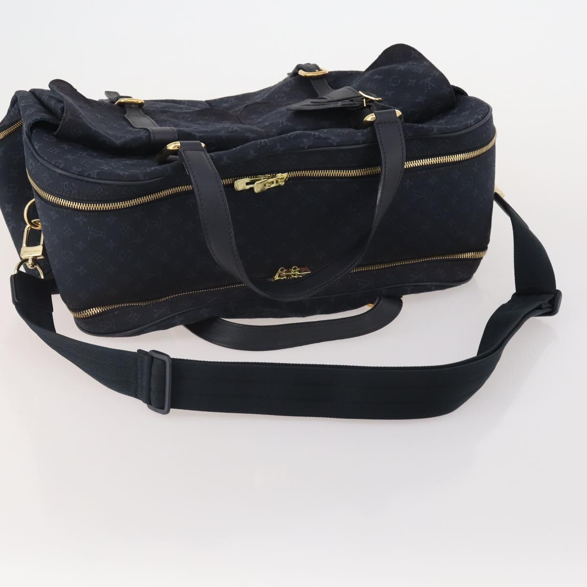 LOUIS VUITTON Monogram Mini Claudine Boston Bag TST Blue M42331 LV Auth BA15312