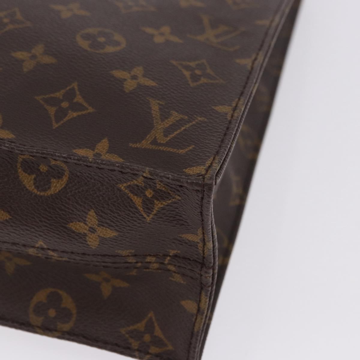 LOUIS VUITTON Monogram Sac Plat Hand Bag M51140 LV Auth BA15315V