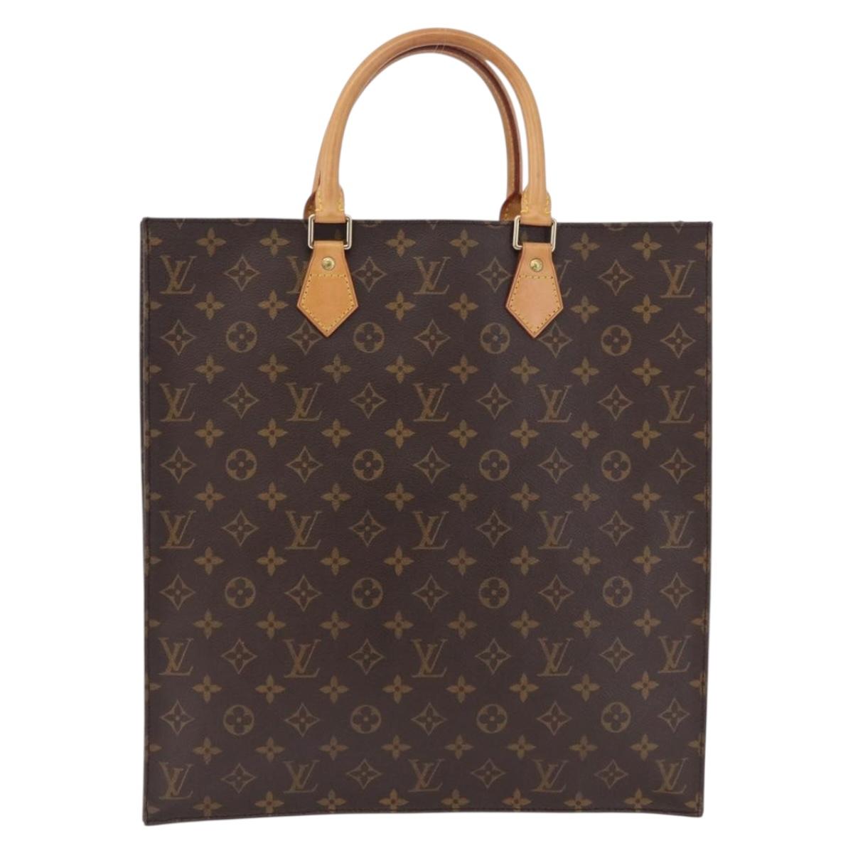 LOUIS VUITTON Monogram Sac Plat Hand Bag M51140 LV Auth BA15315V