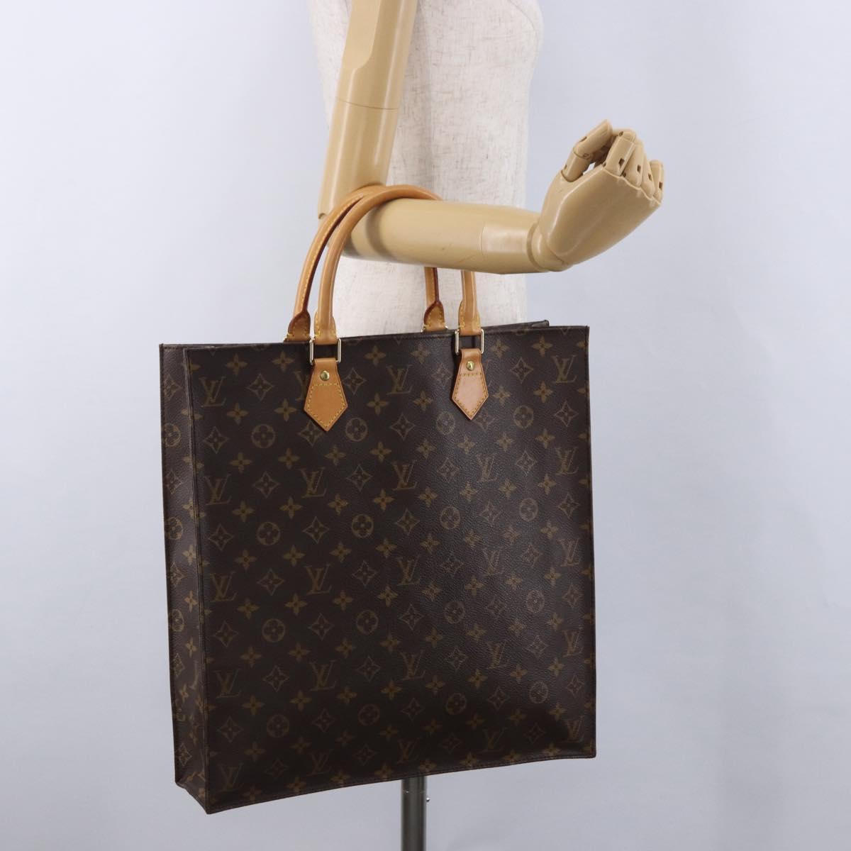 LOUIS VUITTON Monogram Sac Plat Hand Bag M51140 LV Auth BA15315V