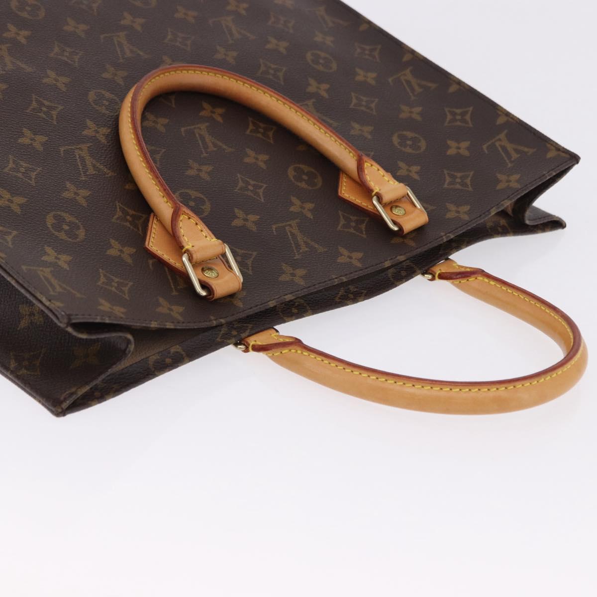 LOUIS VUITTON Monogram Sac Plat Hand Bag M51140 LV Auth BA15315V