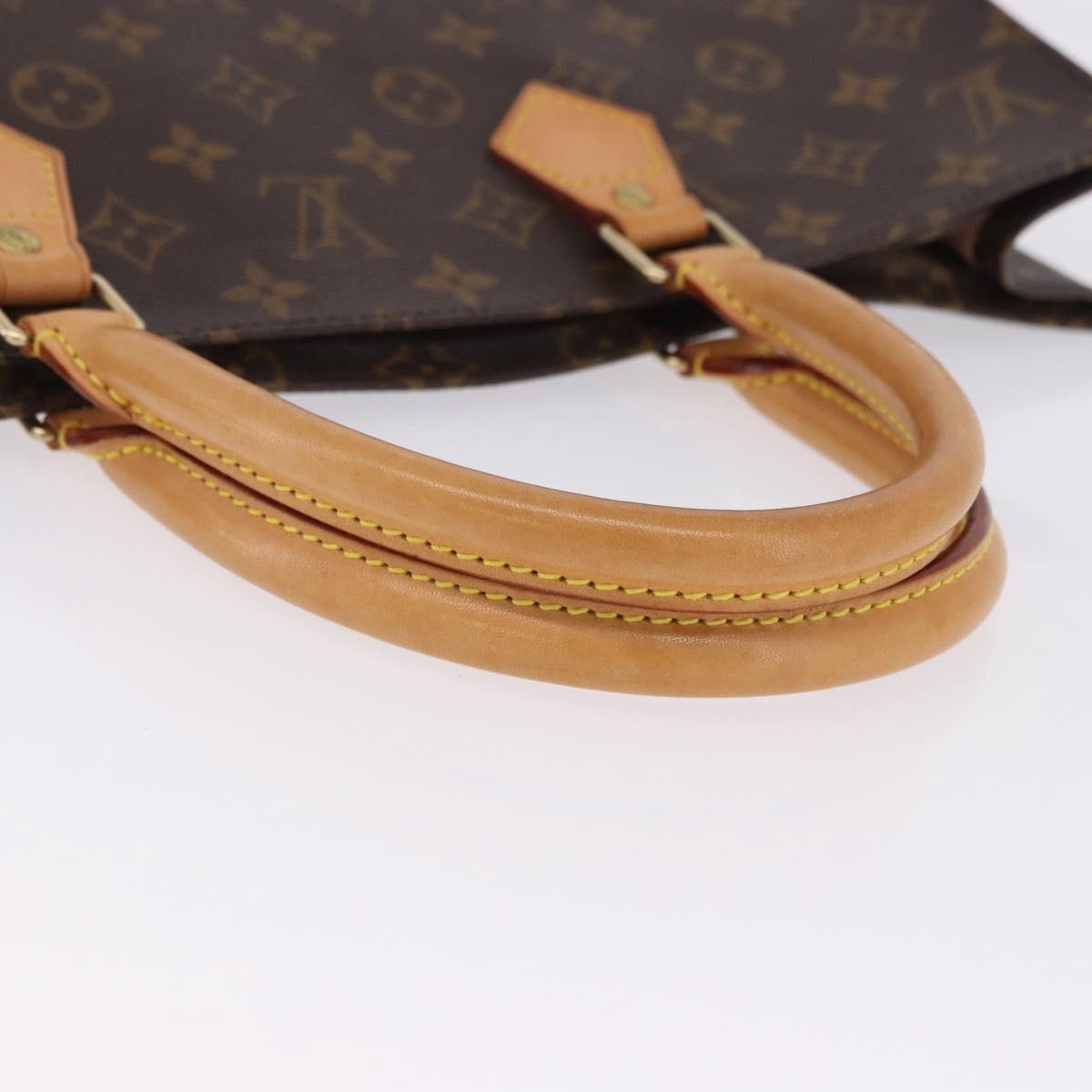 LOUIS VUITTON Monogram Sac Plat Hand Bag M51140 LV Auth BA15315V