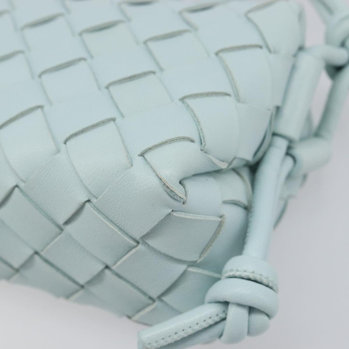 BOTTEGA VENETA INTRECCIATO Candy Loop Camera Bag Leather Blue Auth BA15327V