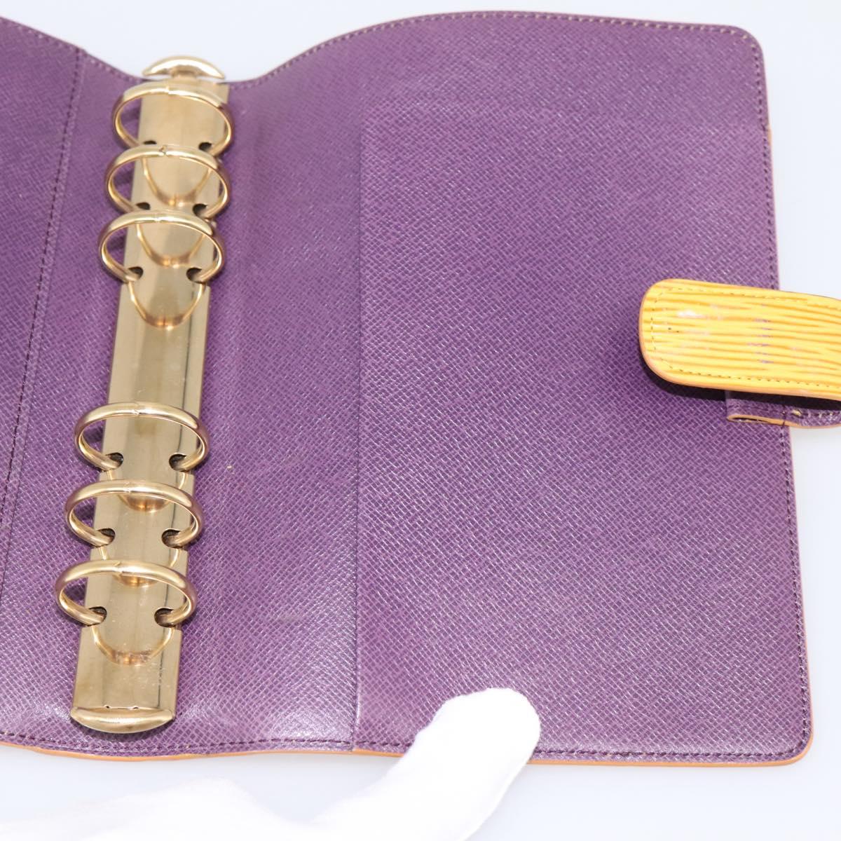 LOUIS VUITTON Epi Agenda MM Day Planner Cover Yellow R20049 LV Auth BA15337