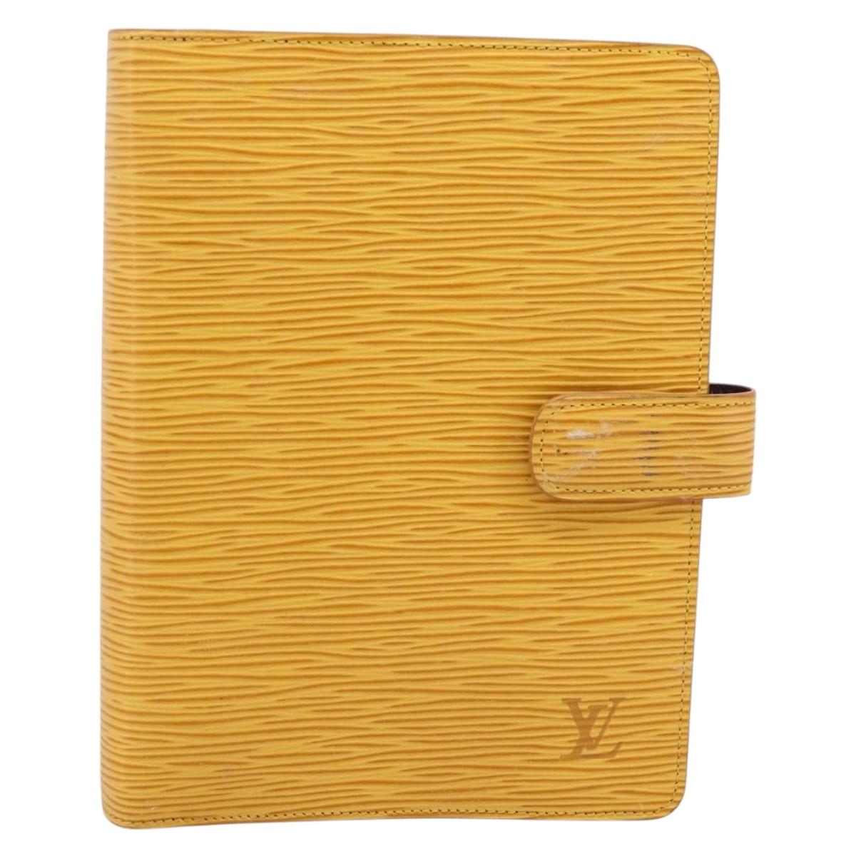LOUIS VUITTON Epi Agenda MM Day Planner Cover Yellow R20049 LV Auth BA15337