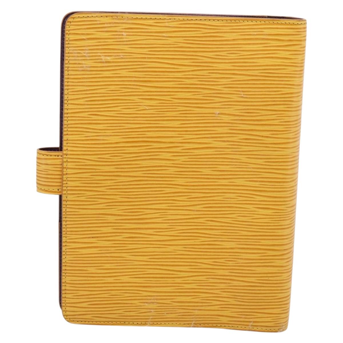 LOUIS VUITTON Epi Agenda MM Day Planner Cover Yellow R20049 LV Auth BA15337