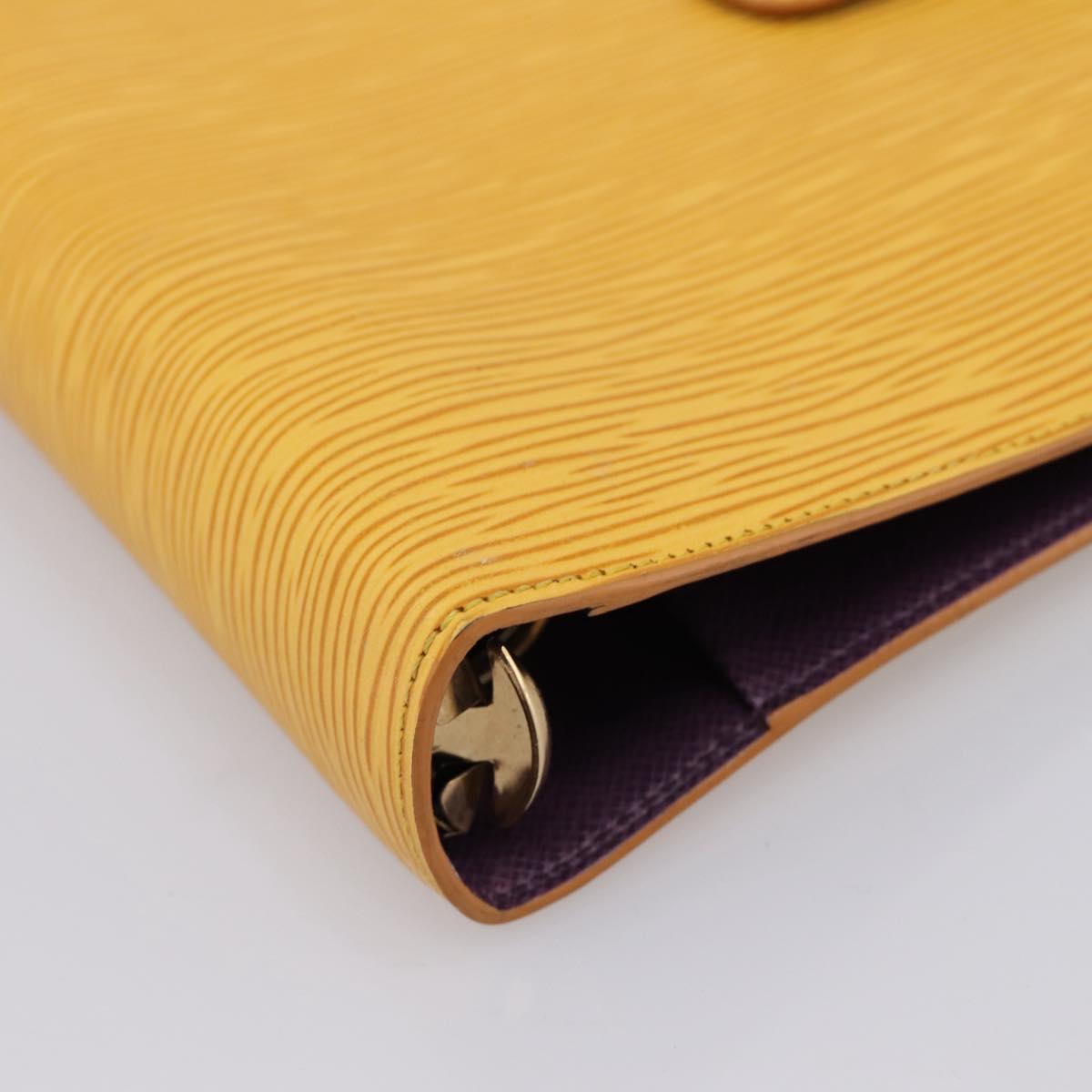 LOUIS VUITTON Epi Agenda MM Day Planner Cover Yellow R20049 LV Auth BA15337