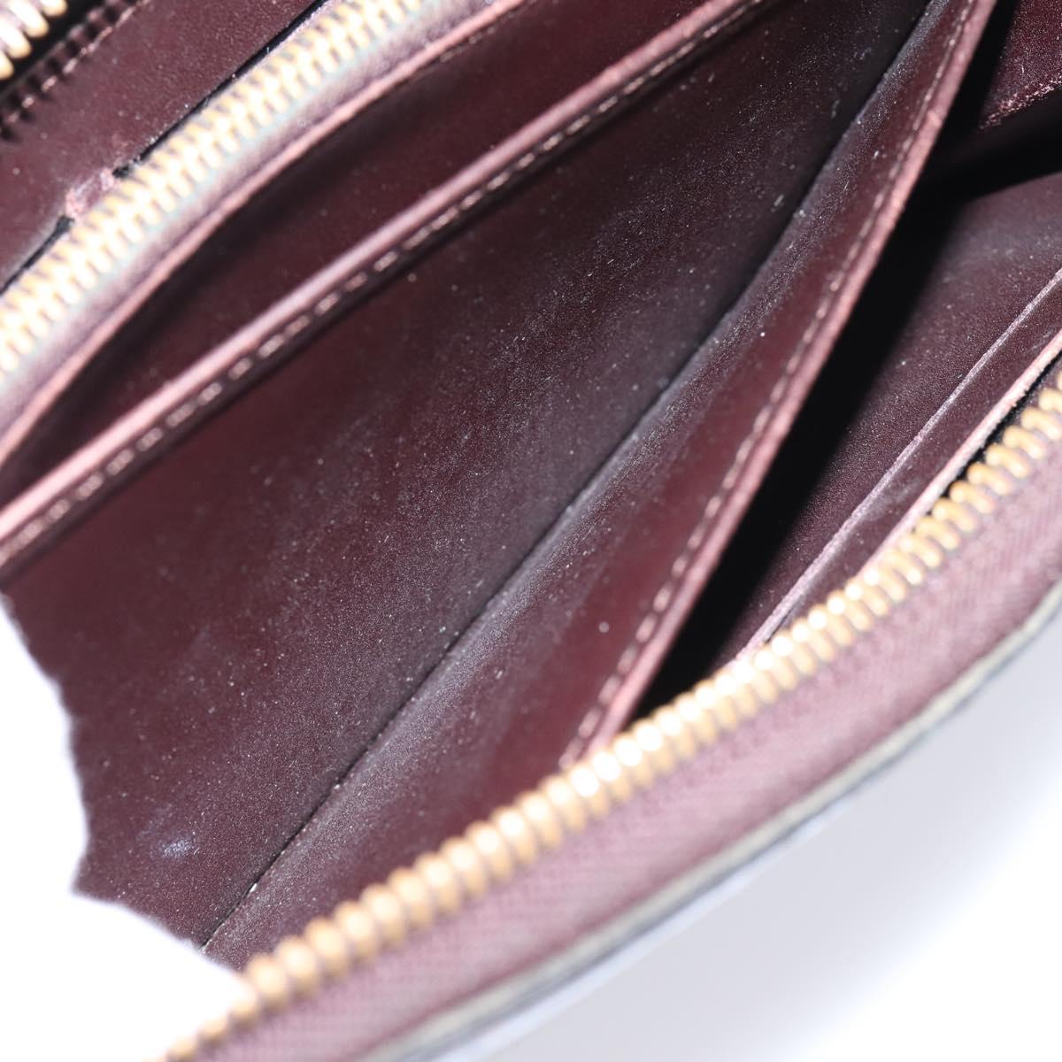 LOUIS VUITTON Monogram Vernis Zippy Wallet Amarante M93522 LV Auth BA15338