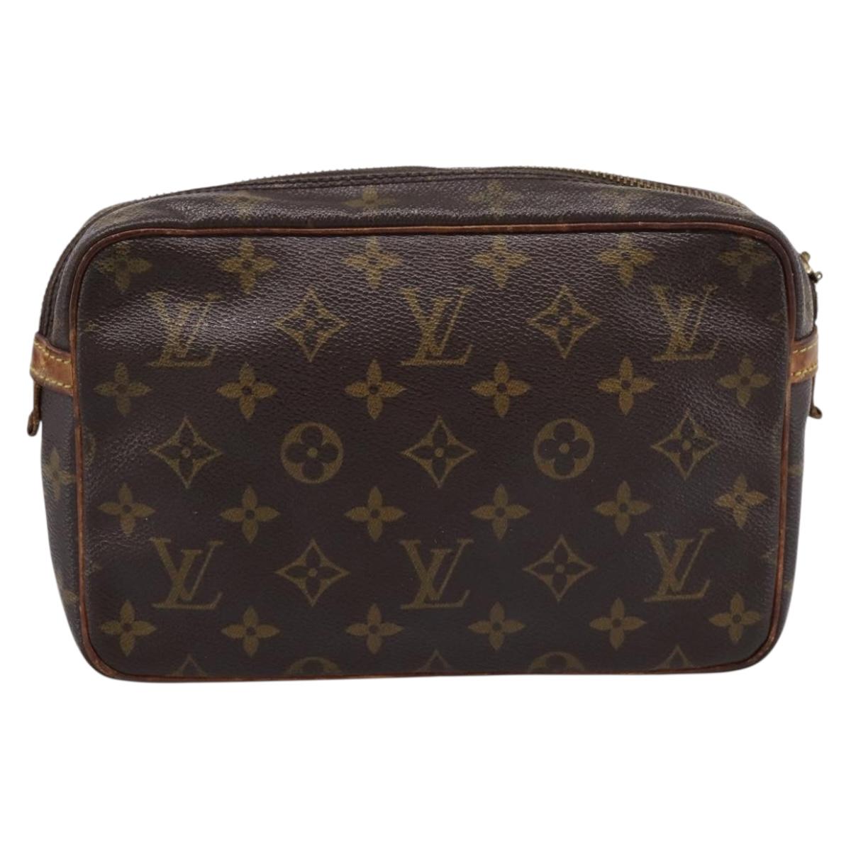 LOUIS VUITTON Monogram Compiegne 23 Clutch Bag M51847 LV Auth BA15342