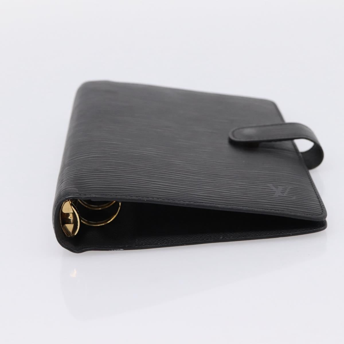 LOUIS VUITTON Epi Agenda MM Day Planner Cover Black R20042 LV Auth BA15349