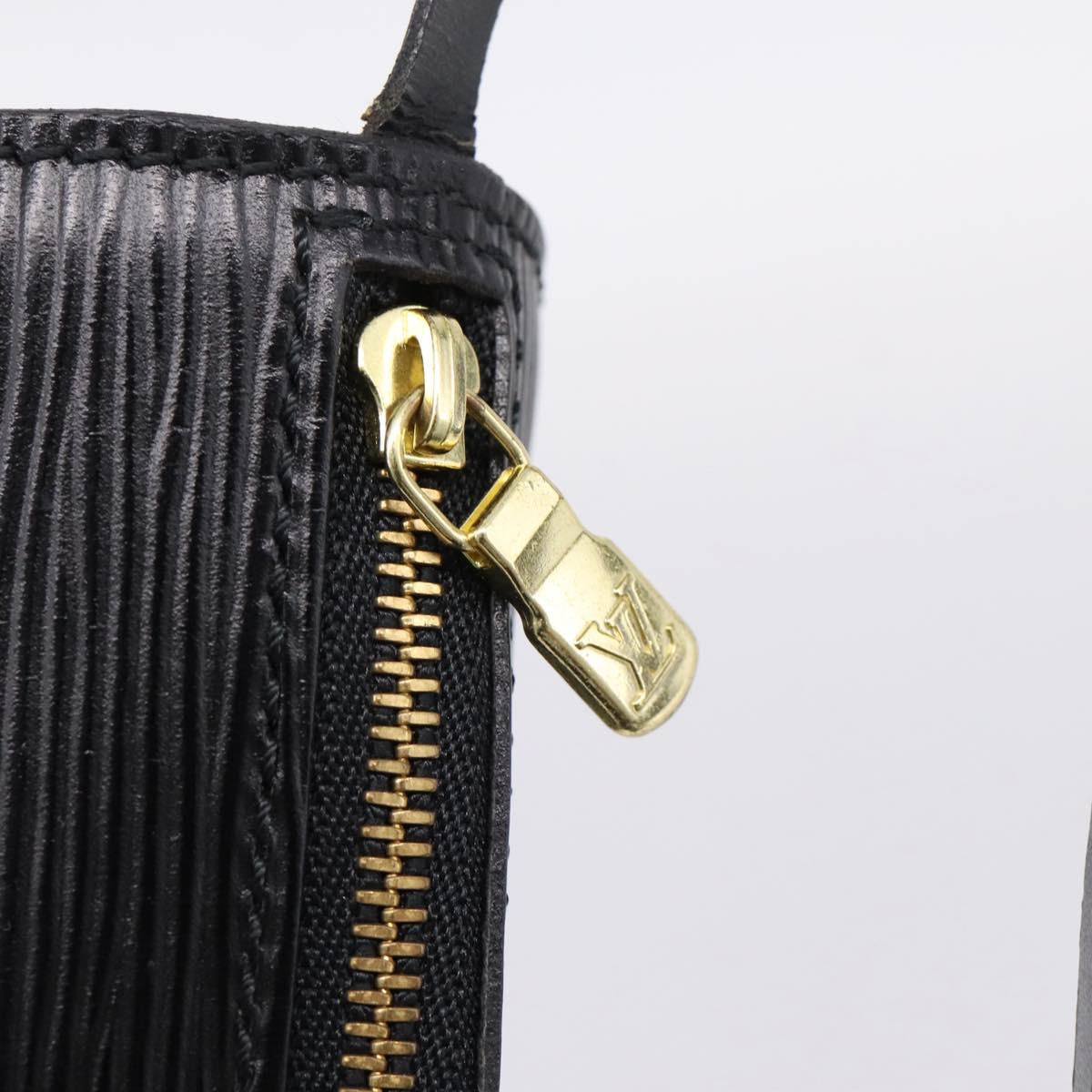 LOUIS VUITTON Epi Soufflot Pouch Black LV Auth BA15354
