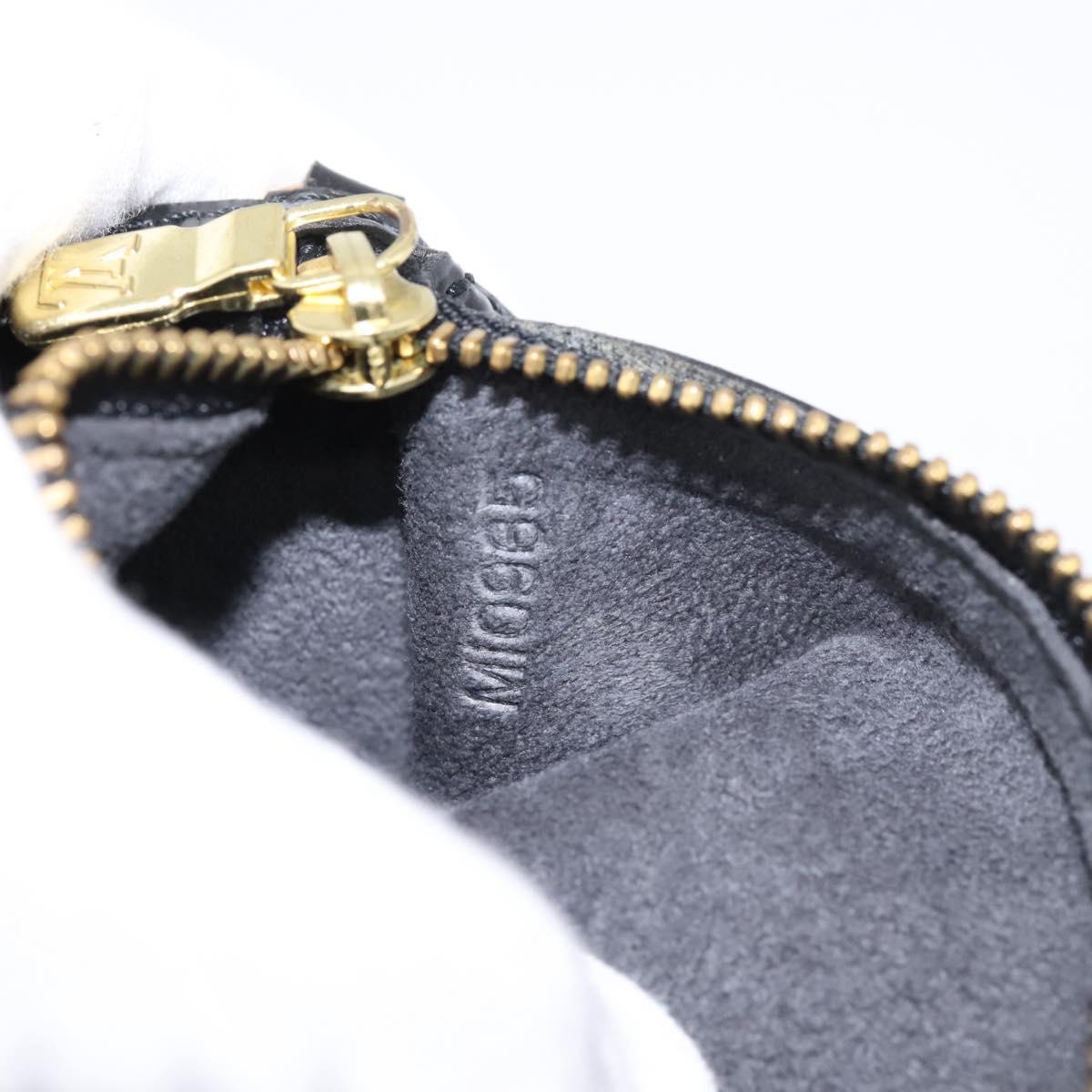 LOUIS VUITTON Epi Soufflot Pouch Black LV Auth BA15354
