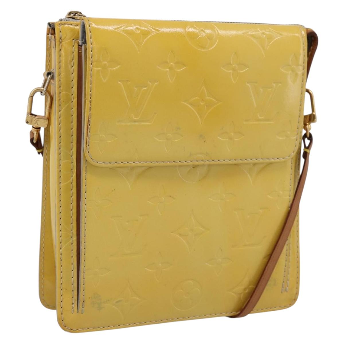 LOUIS VUITTON Monogram Vernis Motto Accessory Pouch Gris M91030 LV Auth BA15359