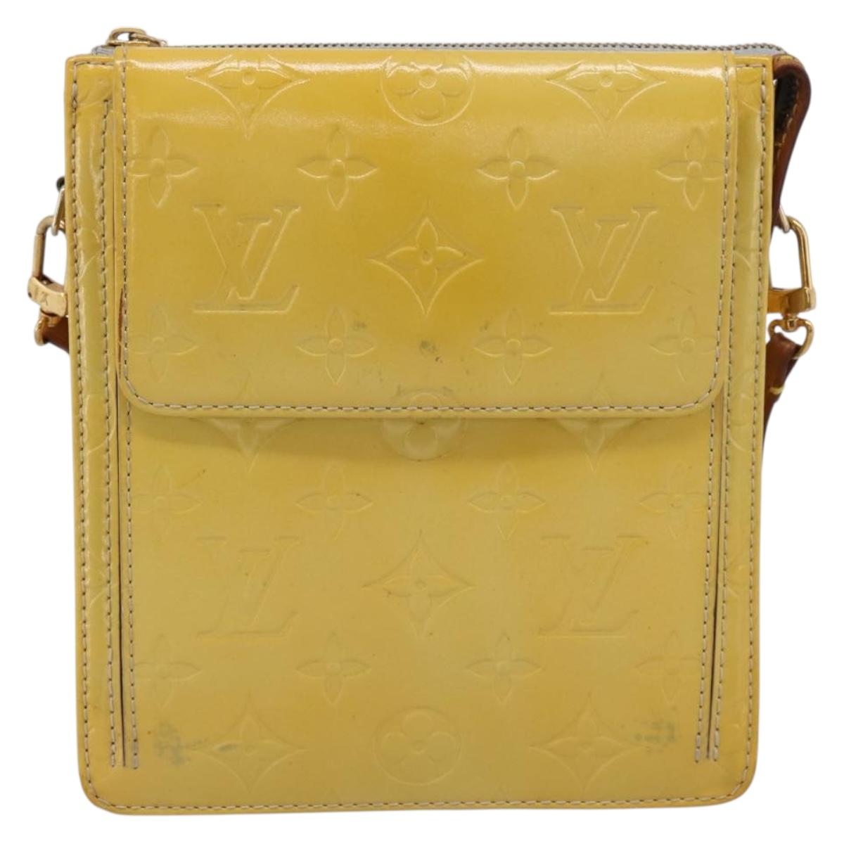LOUIS VUITTON Monogram Vernis Motto Accessory Pouch Gris M91030 LV Auth BA15359
