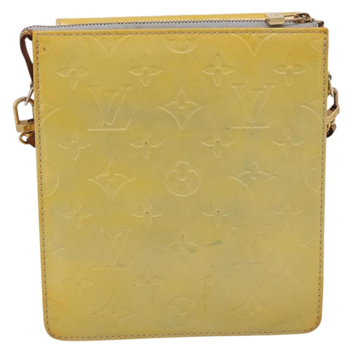 LOUIS VUITTON Monogram Vernis Motto Accessory Pouch Gris M91030 LV Auth BA15359