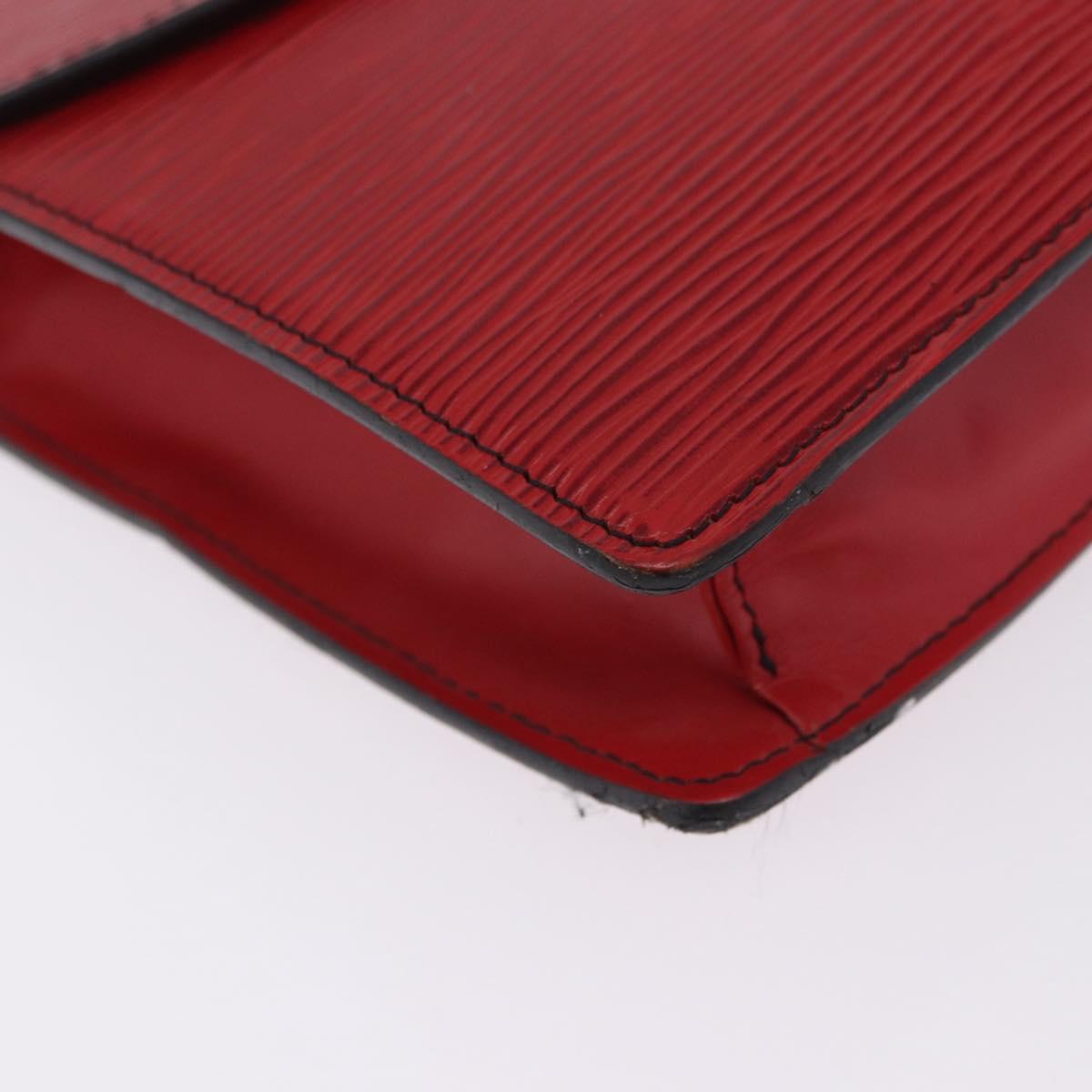 LOUIS VUITTON Epi Montaigne 27 Clutch Bag Red M52657 LV Auth BA15360