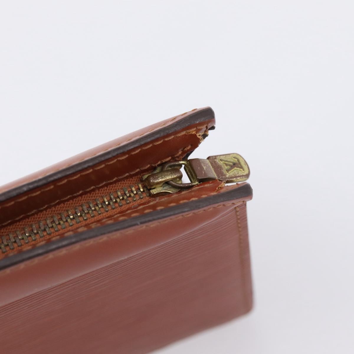 LOUIS VUITTON Epi Trousse Crete Pouch Brown M48403 LV Auth BA15366