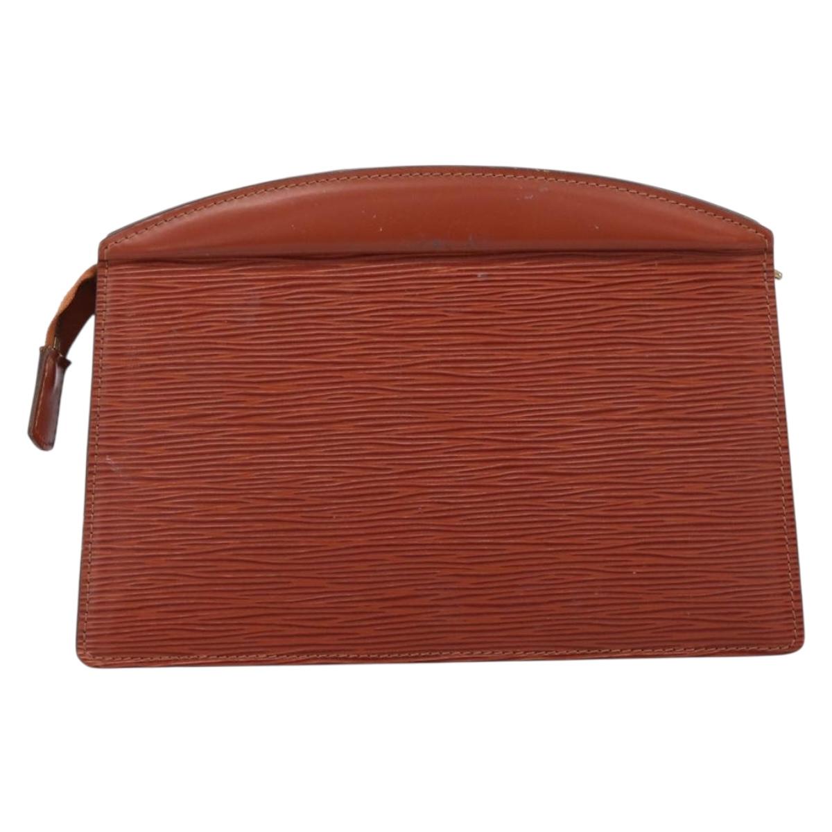 LOUIS VUITTON Epi Trousse Crete Pouch Brown M48403 LV Auth BA15366