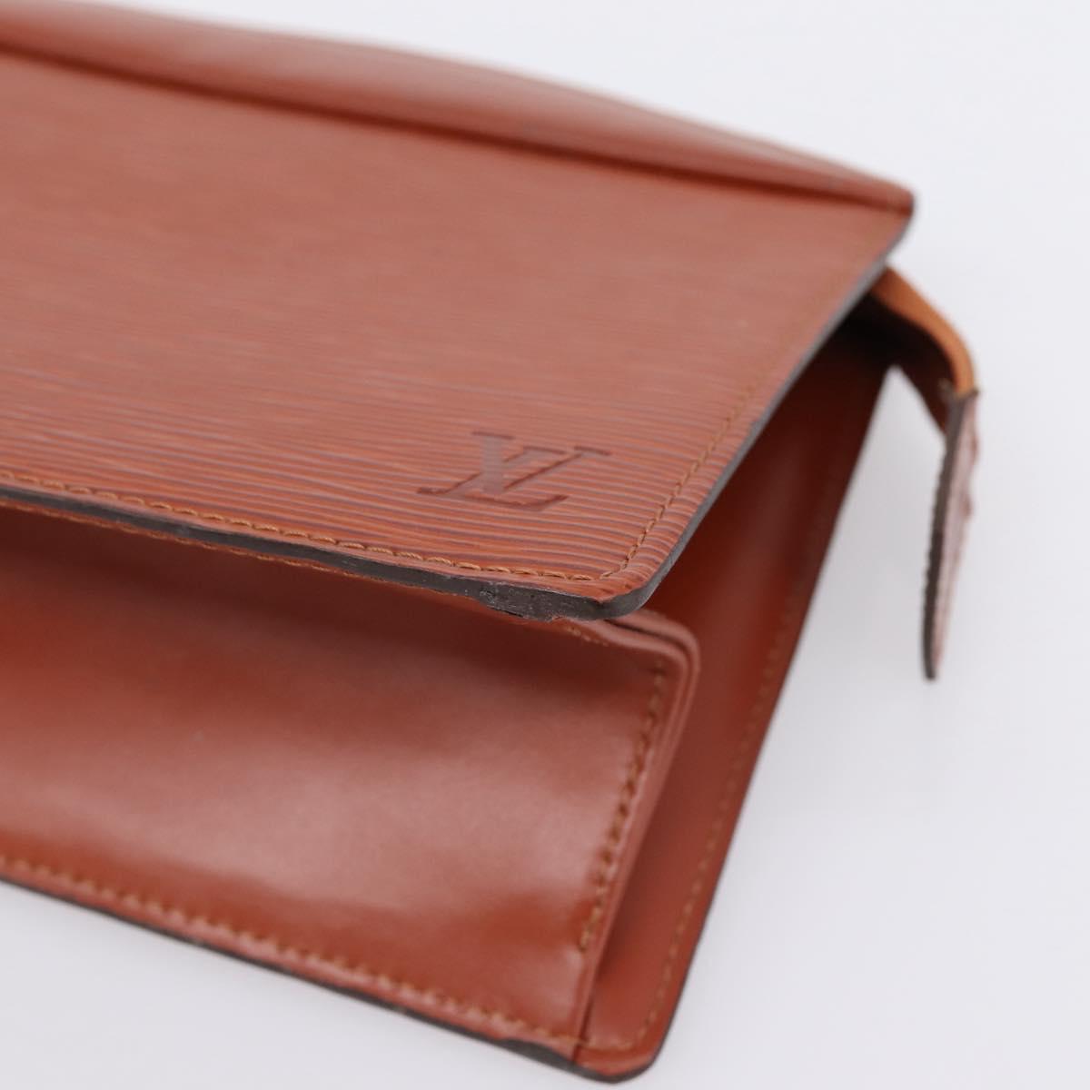 LOUIS VUITTON Epi Trousse Crete Pouch Brown M48403 LV Auth BA15366