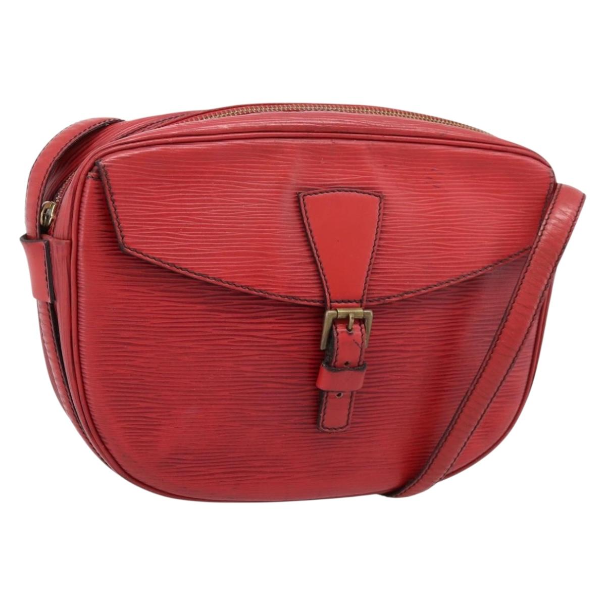 LOUIS VUITTON Epi June Feuille Shoulder Bag Red M52157 LV Auth BA15370